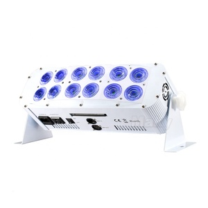 Nuevo Smart <span class=keywords><strong>DJ</strong></span> Phone APP Controlado 12x18W RGBWA UV Inalámbrico LED Uplight Proyección Luces de escenario Alimentado por batería - Product Image 2