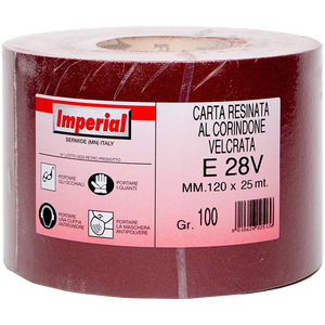 Para papel de lija VELCRO 'E 28V '120 Grano 120x25mm Rollo Producto abrasivo - Product Image 1