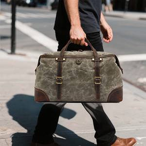 Toptan büyük 20 inç tuval seyahat diğer sırt çantası erkekler için su geçirmez spor bagaj çantası Vintage Retro haftasonu seyahat çantası - Product Image 6