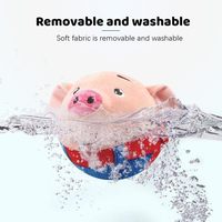 Nouveau jouet interactif pour chien en peluche électronique en forme de cochon de dessin animé rechargeable par USB, balle rebondissante active, jouet pour chien qui couine