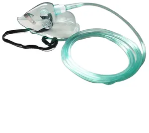 CE/ISO 13485 konektor oksigen sekali pakai dengan masker penutup wajah tabung oksigen pernapasan