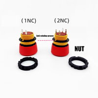 Interrupteur à bouton d'urgence 22mm Micro interrupteur d'arrêt étanche autobloquant 1 ouvert, 1 fermé, 2 fermé