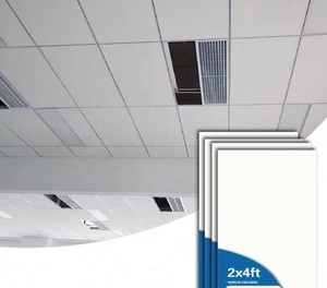 Decoración <span class=keywords><strong>de</strong></span> Interiores, Placas <span class=keywords><strong>de</strong></span> Techo <span class=keywords><strong>de</strong></span> Yeso Laminadas con PVC, Placas Acústicas para Techo Falso - Product Image 1