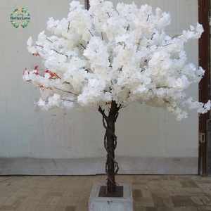 <span class=keywords><strong>El</strong></span> Árbol de Flores de Cerezo Artificial de Seda Blanca en <span class=keywords><strong>el</strong></span> Centro de la Mesa se Utiliza para la Decoración en Restaurantes de Bodas de Lujo - Product Image 4