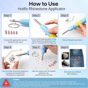 أداة فن الأحجار الكريمة الماسية مع بطارية 4000 مللي أمبير و3 مستويات تسخين، قلم تطبيق الأحجار اللامعة بالحرارة، بيع مباشر من المصنع - Product Image 5