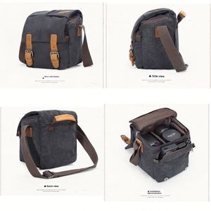 Bolsa de Hombro para Cámara de Lona Resistente al Agua, para Equipos de Fotografía Profesional SLR DSLR, con Correa Ajustable, Venta al Por Mayor - Product Image 3