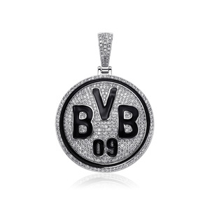 Colgante con insignia de club de fútbol, estilo Hip Hop INS europeo-americano, de gran venta, con efecto de gota de aceite colorido, medalla conmemorativa para aficionados, con cordón de cobre - Product Image 6