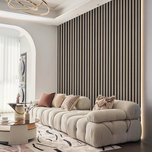 Panneaux muraux en bois <span class=keywords><strong>de</strong></span> chêne <span class=keywords><strong>de</strong></span> 2400mm au design moderne <span class=keywords><strong>de</strong></span> Comovy Home Planches à lattes décoratives hautes avec finition conviviale pour les chambres - Product Image 5