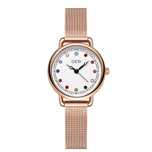 High End Colorful Diamond Dial Women's Niche Light Luxury High Aesthetic Waterproof Stainless Steel Quartz <b>Watch</b> - Product Image 6