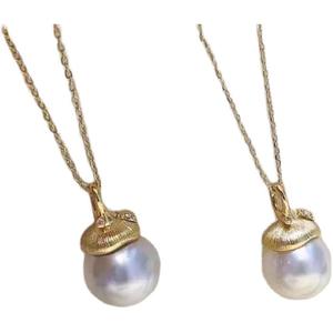 WENCHI Colgante de Plata S925 con Soporte Vacío para Perlas Redondas de 9-12mm, Accesorios DIY para Perlas, Collar Modelo 10672, Bolsa Empacada - Product Image 5