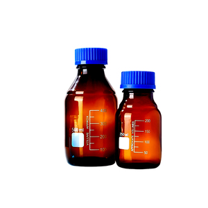 ขวดแก้วสำหรับน้ำยาเคมี Degao ขนาด 100/250/1000 มล. พร้อมฝาเกลียวสีน้ำเงิน มีขีดบอกปริมาตร ขวดเปล่าสำหรับใช้ในห้องปฏิบัติการ ขวดสีน้ำตาลสำหรับเก็บตัวอย่าง - Product Image 5