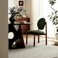 Chaise Bailey style vintage français rétro, dossier en bois massif, chaise de salle à manger avec revêtement en tissu, mobilier de maison, nouveauté 2025 pour salon