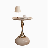Table d'appoint en métal durable de haute qualité pour une utilisation en intérieur et en extérieur, au design moderne, facile à assembler, couleur au choix
