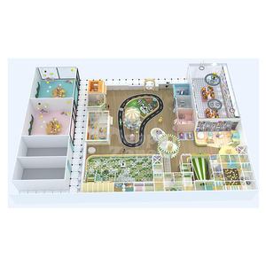 อุ<span class=keywords><strong>ป</strong></span>กรณ์สนามเด็กเล่นในร่มแบบออกแบบตามสั่ง <span class=keywords><strong>ป</strong></span>ราสาทสนุกสำหรับเด็ก พร้อมห้องปาร์ตี้ พื้นที่เล่นนุ่มนวล คาเฟ่ และห้องเล่น - Product Image 1