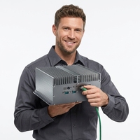 Ordinateur industriel sans ventilateur MINI PC I5-520M 2LAN 6COM avec emplacement d'extension PCIe X1, large plage de température, CE RoHS IPC pour l'automatisation à l'extrémité