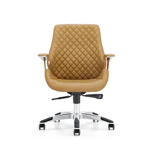 Wholesale China Yellow Ergonomic Desk Executive Chair PU Leather Office Chair