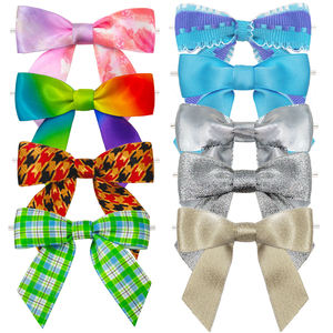 Lazo de Regalo de Satén Arcoíris con Cola Larga y Cierre de Alambre para Cumpleaños, Festivales, Empaque, Decoración de Bodas, Lazo Autoadhesivo - Product Image 5