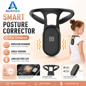<span class=keywords><strong>Corrector</strong></span> de Postura para Hombres, Mujeres y Niños, Soporte de Espalda con Recordatorio de Vibración, Recargable por USB, Silicona ABS, 1 Año de Garantía - Product Image 1