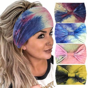 ربطة عنق أنيقة بوهو صبغ توربان واسعة للغاية عقدة مرنة مريحة للنساء رياضة ويوجا وأنيقة - Product Image 1