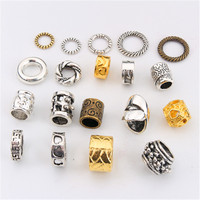 1 sac de perles vintage en alliage de 12 mm à gros trous, accessoires de bricolage, utilisation pour les fêtes, marque Lingxing, tresse sale, accessoires pour cheveux, épingle à cheveux, boucle pour cheveux, filles