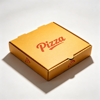 Boîte à pizza en carton ondulé de qualité alimentaire, imprimée sur mesure, résistante à la graisse, pour les restaurants, la vente à emporter, la restauration rapide, en gros