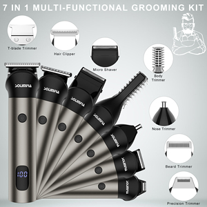 Cortapelos SOLIMPIA <span class=keywords><strong>para</strong></span> Hombre, Cortadora <span class=keywords><strong>de</strong></span> Pelo Profesional <span class=keywords><strong>para</strong></span> Barbería, Recortadora Recargable <span class=keywords><strong>para</strong></span> <span class=keywords><strong>Barba</strong></span>, Nariz y Cuerpo, <span class=keywords><strong>Kit</strong></span> <span class=keywords><strong>de</strong></span> Aseo 7 en 1 - Product Image 2