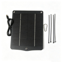 Panneau solaire 6W5V pour la surveillance de sécurité, les téléphones portables et les lumières de rideau, charge 3.7V-5V, Type-C