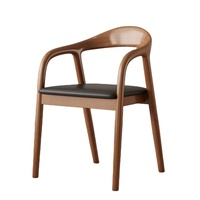 Meubles avec accoudoirs en bois pour restaurant, table et chaises de style nordique japonais, chaise de restaurant d'hôtel