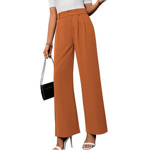 Pantalones de Pierna Ancha de Cintura Alta para Mujer, Elegantes y Holgados, Estilo Casual para Otoño - Product Image 6