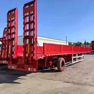 Semi-remorque surbaissée haute résistance à 6 essieux, capacité de transport de 60, 80, 100 tonnes, pour le transport de marchandises - Product Image 3