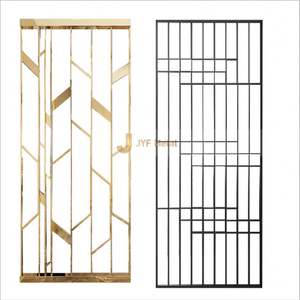 EX326 Modern Laser Cut Partition <b>Wall</b> Decor Metal Decorative Partitions SUS 304 Gold Stainless Divider <b>Screen</b> Bespoke Design - Product Image 3