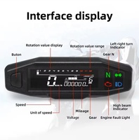 Compteur numérique universel 12V pour moto avec rétroéclairage, odomètre, compteur de vitesse, tachymètre, jauge, OEM et ODM