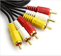 Aksesori komputer M3u ke TV kabel daya Audio Output 3 AV Video konverter M3u untuk kabel TV pintar