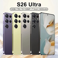 Teléfono Móvil Inteligente S26 Ultra 4G LTE Original Desbloqueado al por Mayor, Pantalla OLED HD de 7.3 Pulgadas y 90Hz, 16GB de RAM + 1TB de Almacenamiento, Deca Core