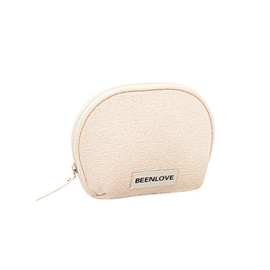 Trousse de toilette portable Beilian, demi-cercle, beige et noir, pour voyage, rangement organisé, avec fermeture éclair - Product Image 2