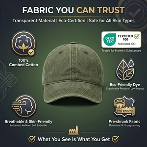 Gorra de Béisbol Lavada con Logotipo Personalizado, Maqueta Digital Gratuita, Muestra en 7 Días, Envío Rápido, Gorra de Algodón Vintage Desgastada - Product Image 3