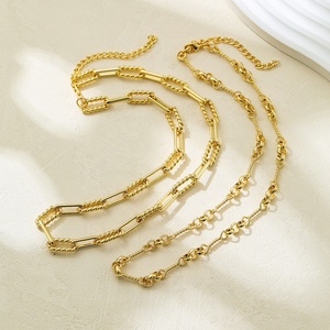 Colar de Corrente Chunky Hip-hop Punk Metal - Joia de Corrente em Forma de O Torcida e Revestida a Ouro 18K - Product Image 4