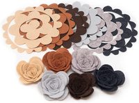 Mélange de laines en feutre découpé, artisanat diy, embellissements artificiels, fleurs en feutre, pour bouquet de nœuds aux cheveux, vente en gros, pièces