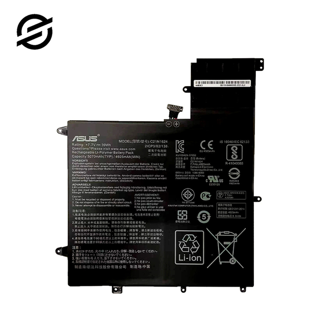 C21N1624 0B200-02420000 Original Laptop Battery for ASUS ZenBook Flip S UX370UA Q325U Q325UA Rechargeable Notebook Battery