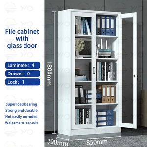 אש מתכת משרד חסין אש ארון פלדה ארון פלדה 2-נעילה דלת ארון עם מדף מתכווננת - Product Image 6