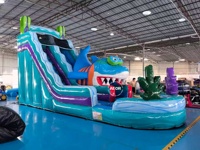 Toboggan aquatique gonflable géant de qualité commerciale pour enfants et adultes, idéal pour les aires de jeux extérieures - Prix de gros