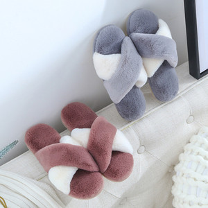 Venditore caldo-pantofole di peluche da donna di alta qualità da donna adorabili pantofole di peluche da donna in pelliccia invernale calde pantofole R0850 - Product Image 5
