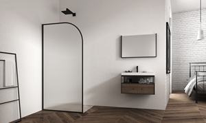 <span class=keywords><strong>Porte</strong></span> de <span class=keywords><strong>douche</strong></span> de plain-pied en verre <span class=keywords><strong>fixe</strong></span> sans cadre rectangle Exceed <span class=keywords><strong>avec</strong></span> cadre en acier inoxydable pour une utilisation en hôtel - Product Image 3