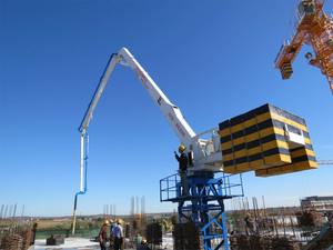 Nueva Bomba de Hormigón Hidráulica Móvil JUHE, Distribuidor de Hormigón para la Industria de la Construcción, Pluma de Colocación de Hormigón - Product Image 2