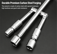 Clé à écrous croisés pliable WANPU 17-23 mm, clé à écrous télescopique en acier à haute teneur en carbone, vente en gros d'usine OEM/ODM pour le changement de pneus