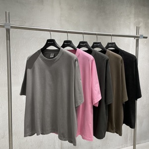 Disponibile T-Shirt da Uomo Personalizzata <span class=keywords><strong>con</strong></span> Stampa e Ricamo, 100% Cotone Pesante, Effetto Vintage Lavato all'Acido, Vestibilità Ampia e Squadrata, Maniche <span class=keywords><strong>a</strong></span> <span class=keywords><strong>Pipistrello</strong></span> - Product Image 2