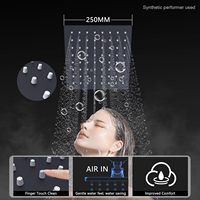 Système de Douche Double Homekicen avec Douche Plafond 10'' et Douche Inclinée 6'' et Robinet à Main, Commutateur Thermostatique 3 Voies à Bouton Poussoir