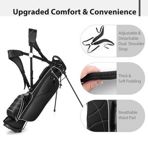 Professional <b>Lightweight</b> Custom Nylon <b>Golf</b> Stand <b>Bag</b> New Design with 4 Way Dividers Waterproof and Durable Stand <b>Golf</b> <b>Bag</b> - Product Image 4