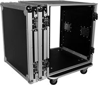 Flight case ATA Audio DJ, 12U, pour équipement PA/DJ, avec roulettes
