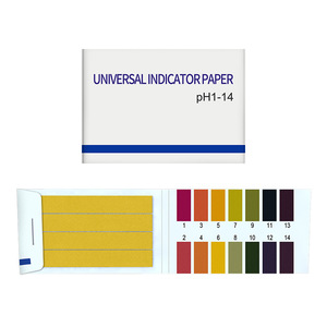 Bandelettes de test universelles pour indicateur de pH 1-14, 80x5mm, pour l'analyse de la qualité de l'eau - Product Image 1